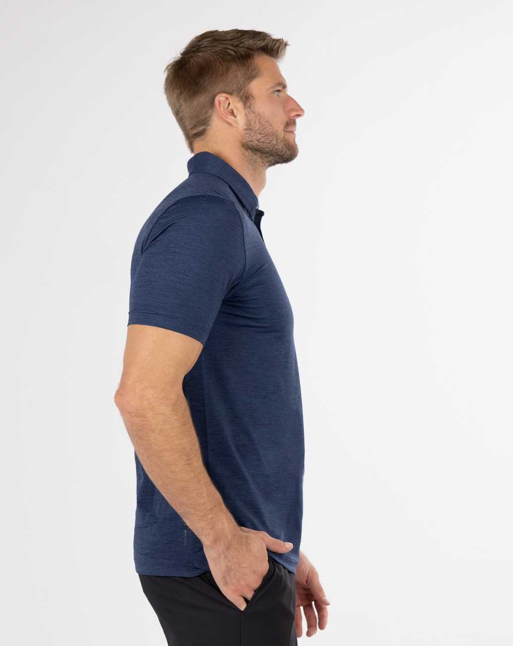 Heather Navy Travis Mathew Heating Up Golf Polo | BJOL27845