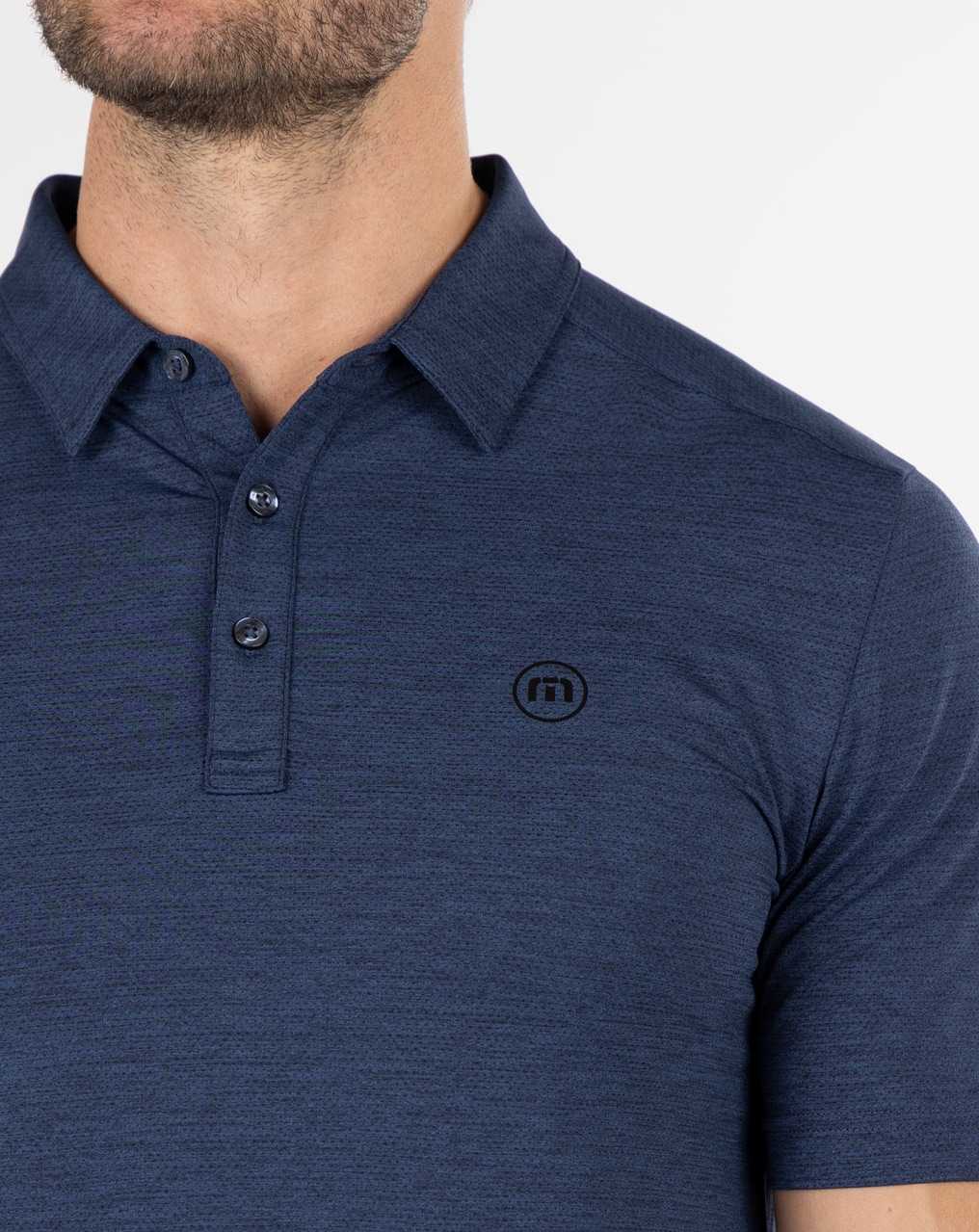 Heather Navy Travis Mathew Heating Up Golf Polo | BJOL27845