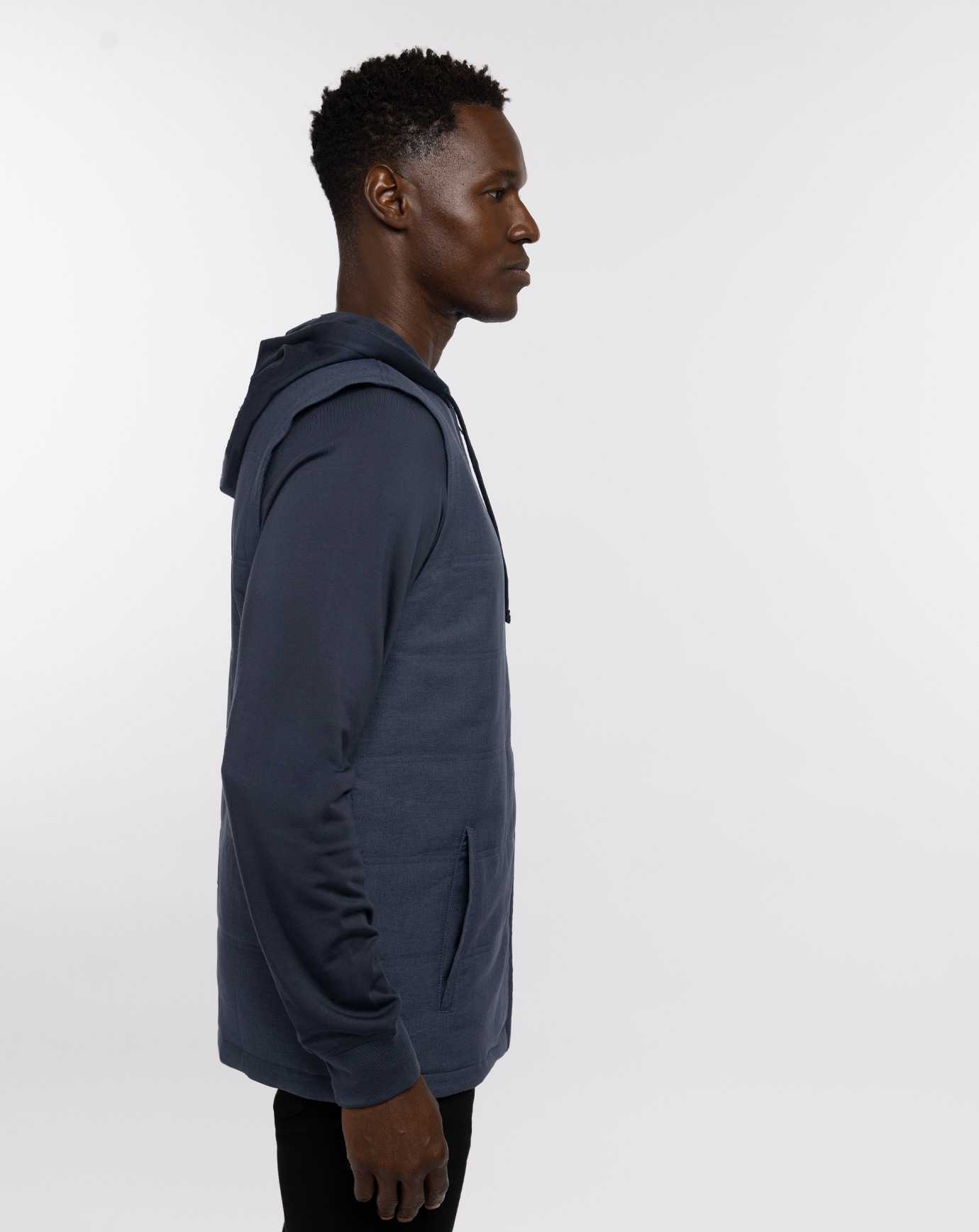 Heather Navy Travis Mathew Scavenger Full Zip Hoodie | XEGV89260