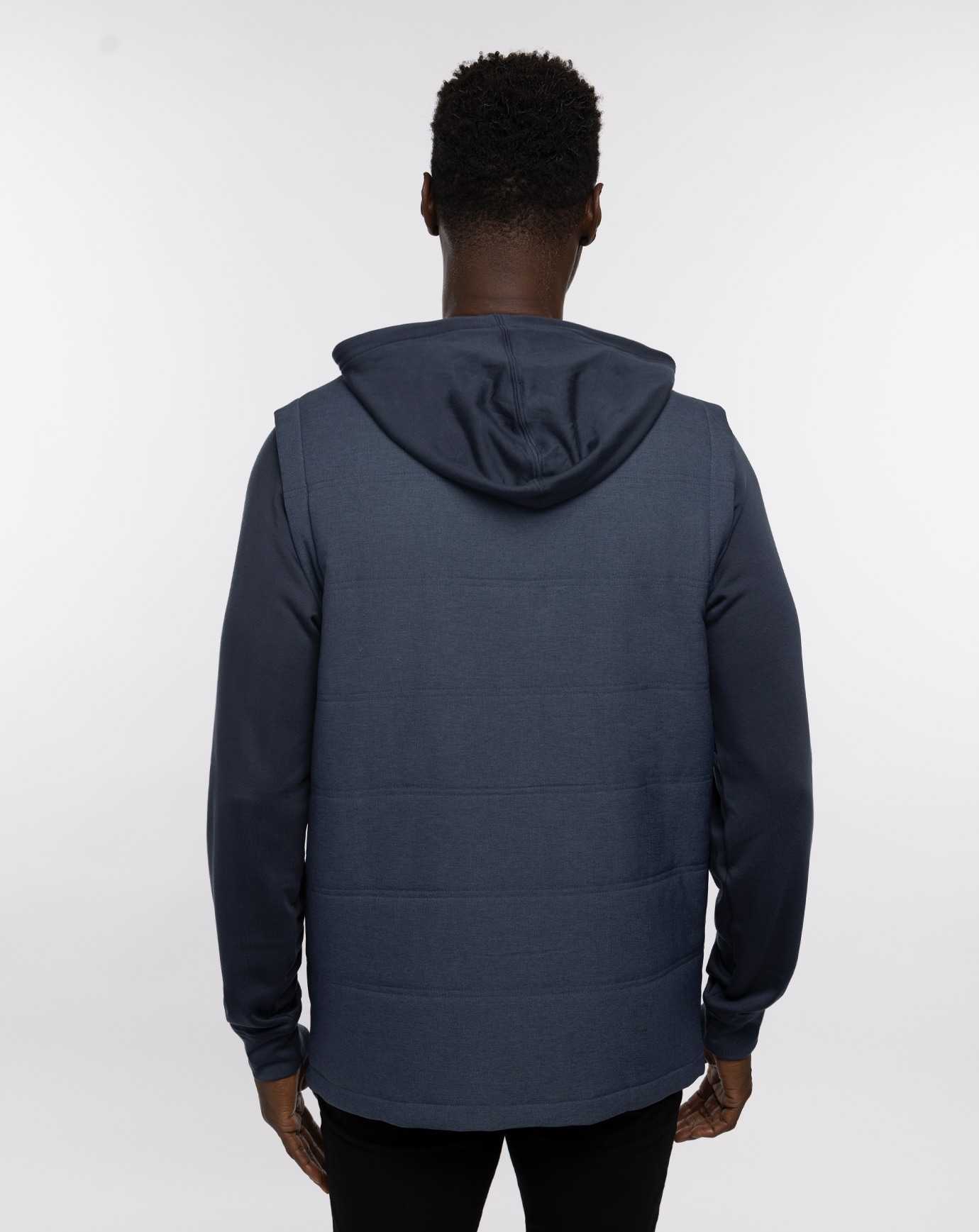 Heather Navy Travis Mathew Scavenger Full Zip Hoodie | XEGV89260