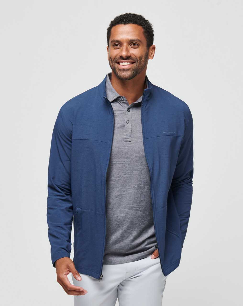 Heather Navy Travis Mathew Valley View Full Zip | RVWZ34687