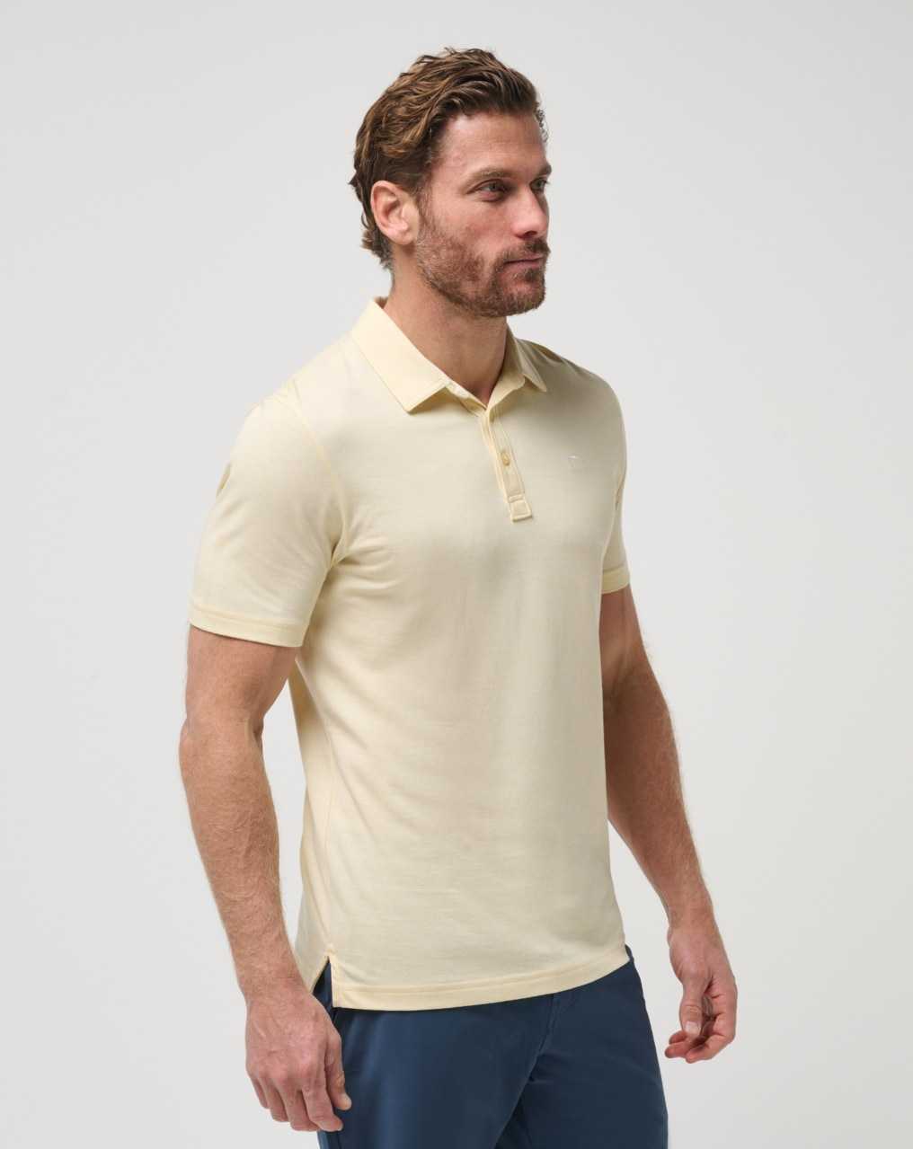 Heather Pale Banana Travis Mathew The Zinna Polo | JHSI43168