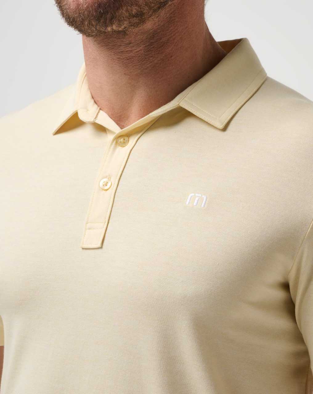 Heather Pale Banana Travis Mathew The Zinna Polo | JHSI43168