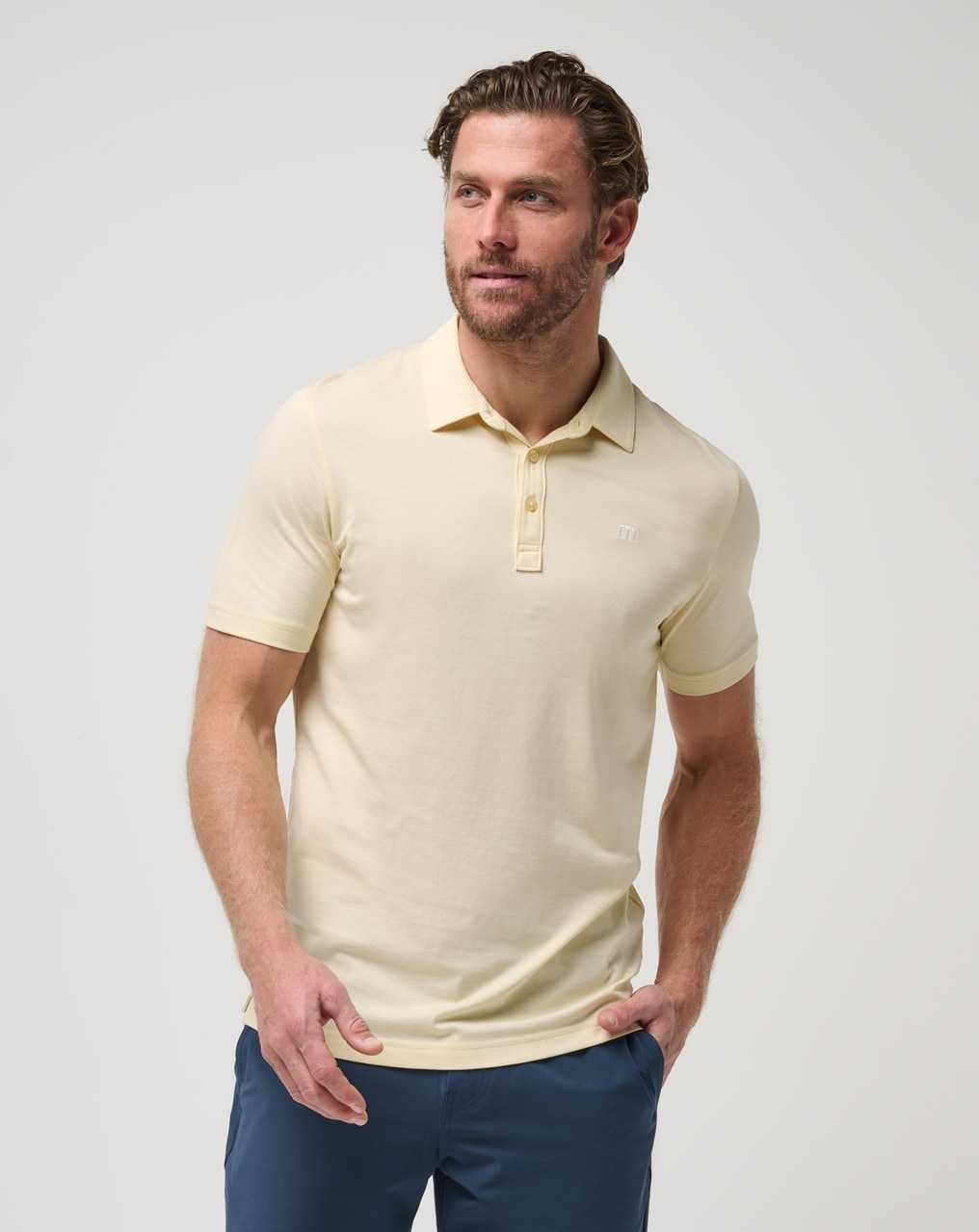 Heather Pale Banana Travis Mathew The Zinna Polo | JHSI43168