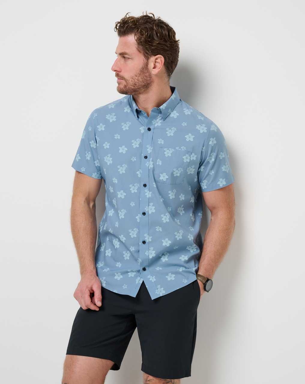 Heather Quiet Harbor Travis Mathew Dine & Drive Button-up | BZKW26057