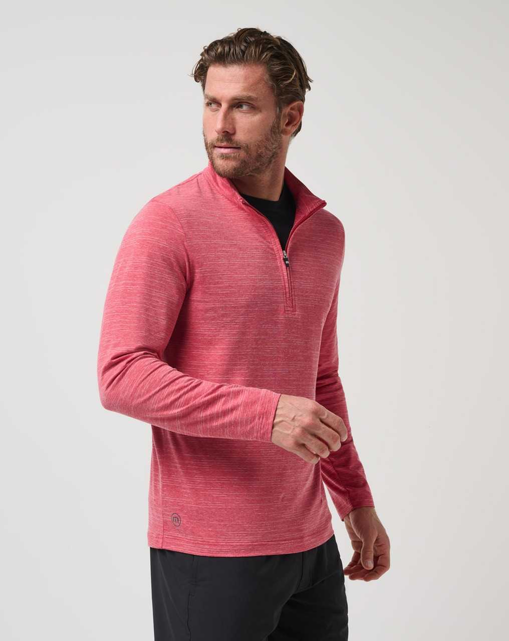 Heather Scooter Travis Mathew The Heater Quarter Zip | OCNP91064