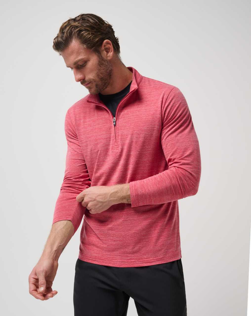 Heather Scooter Travis Mathew The Heater Quarter Zip | KRDJ38049