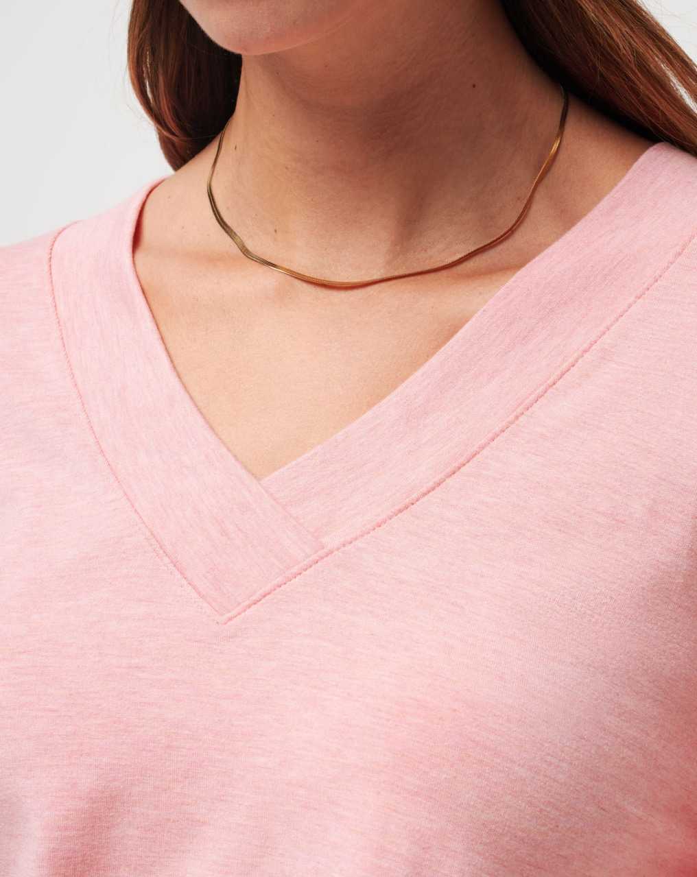 Heather Shell Pink Travis Mathew Cloud Terry Vneck Top | ABYJ07129