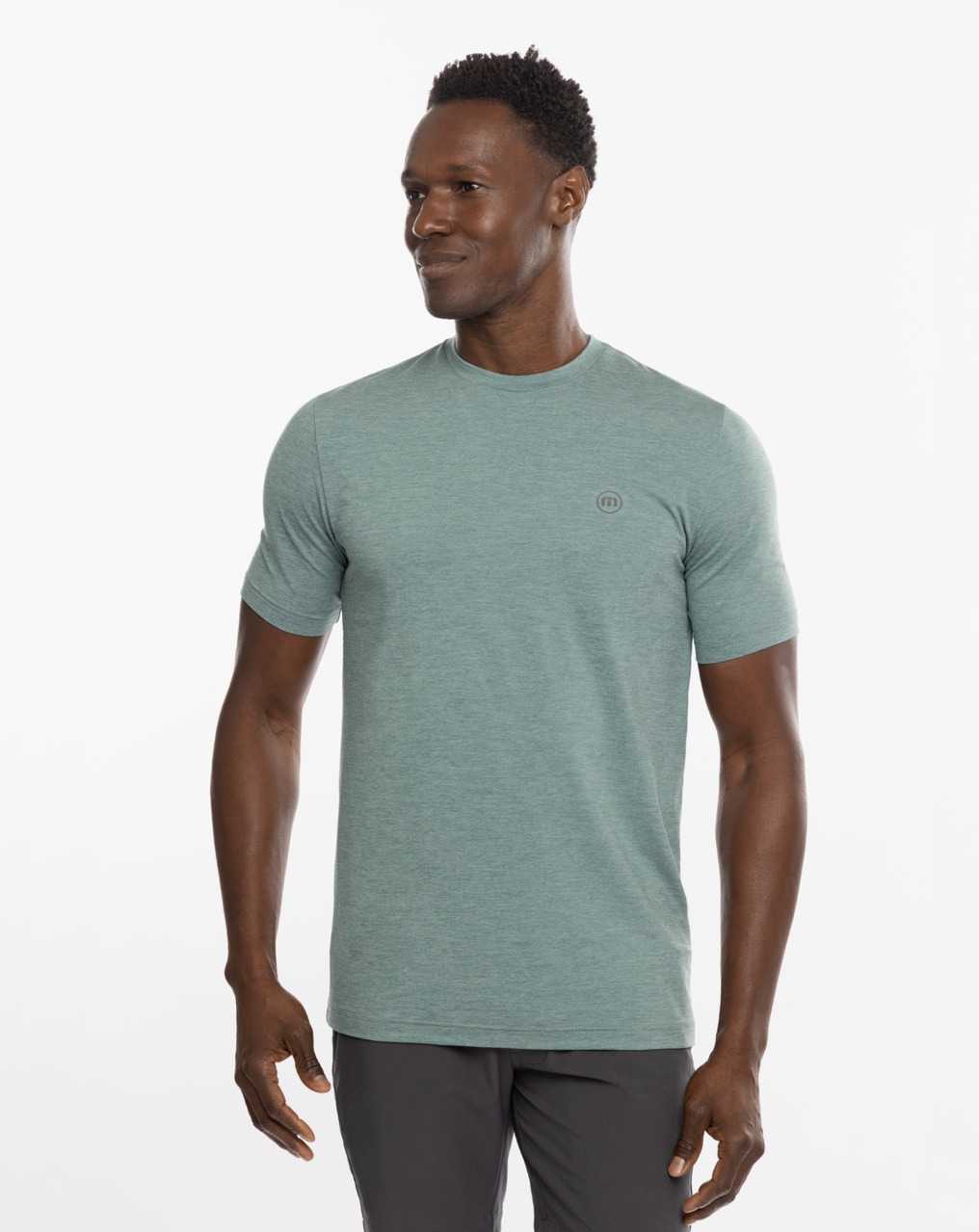 Heather Silver Pine Travis Mathew Scenic Vista Active Tee | QXAZ68217