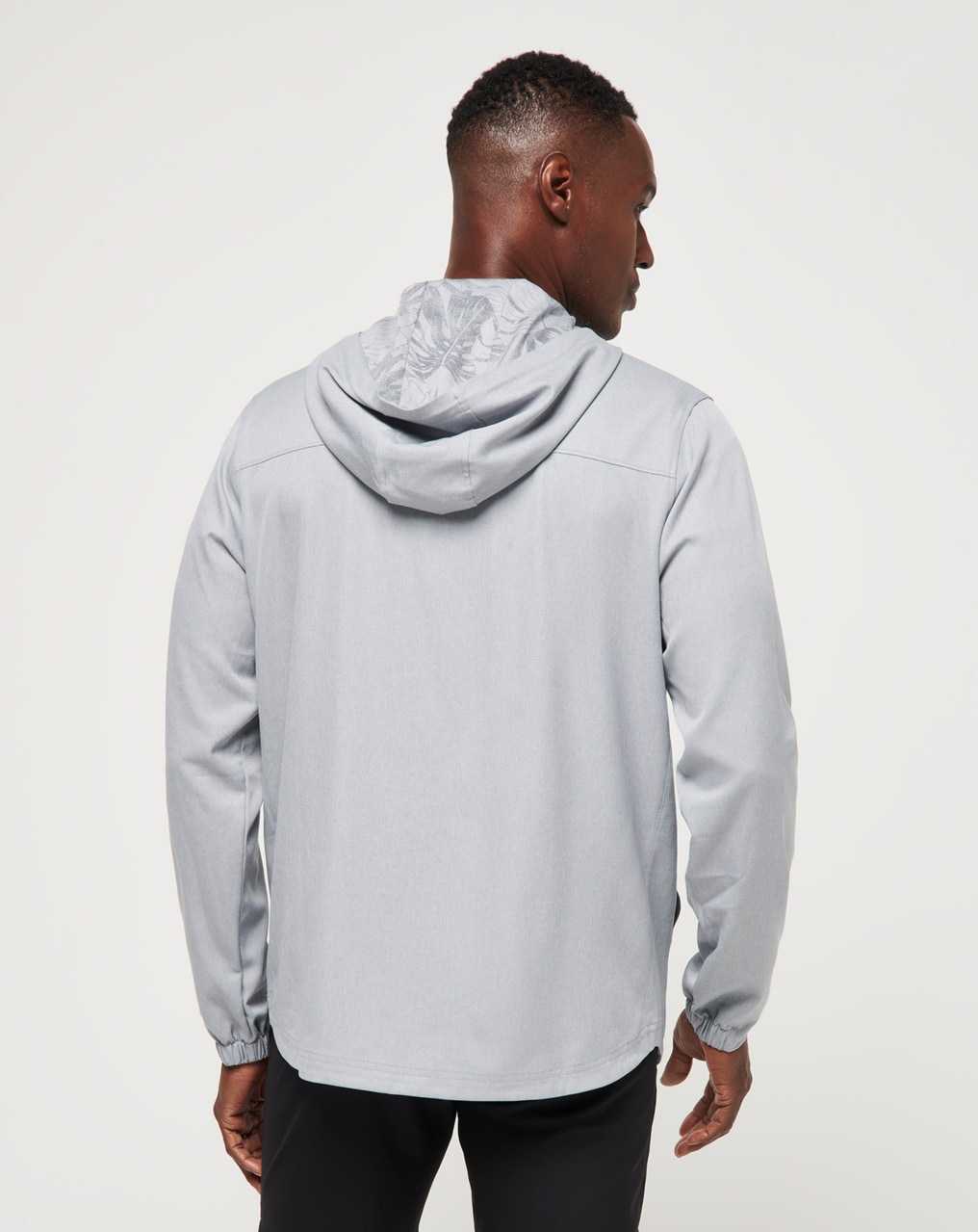 Heather Sleet Floral Travis Mathew Tech Hoodie Quarter Zip | TXBS19352