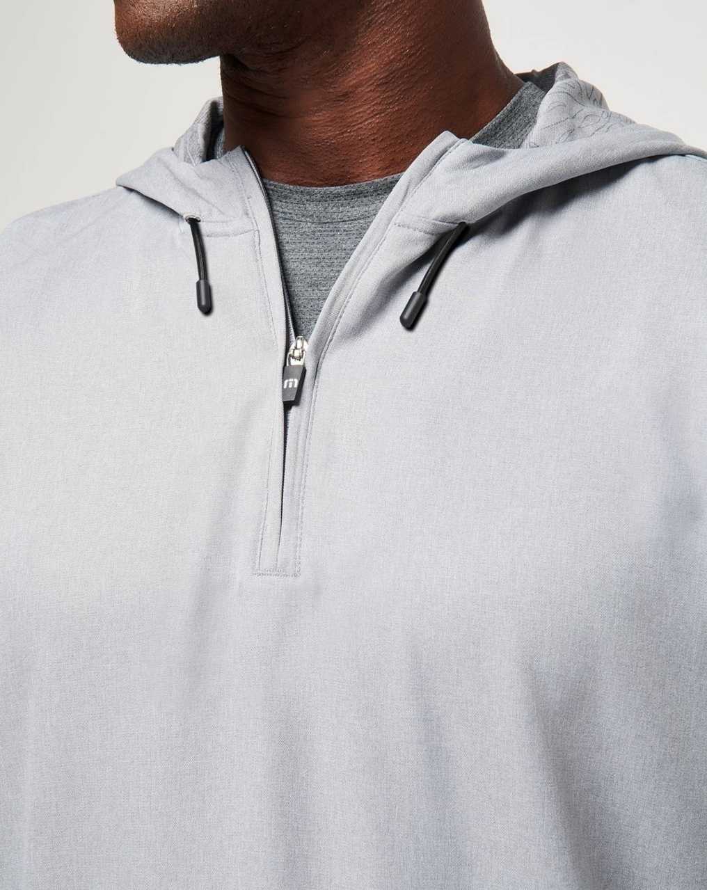 Heather Sleet Floral Travis Mathew Tech Hoodie Quarter Zip | TXBS19352