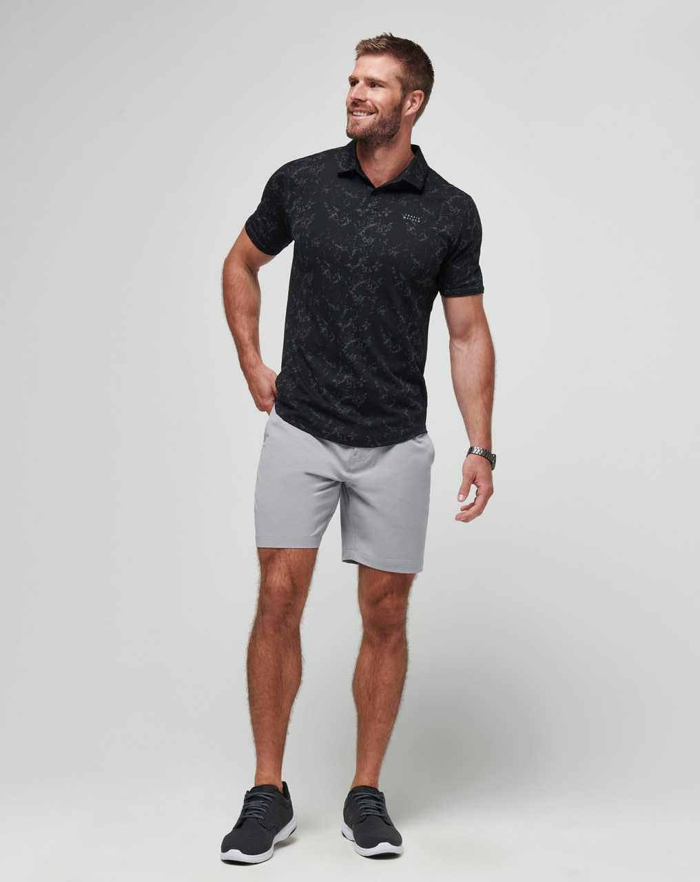 Heather Sleet Travis Mathew Tech Chino Short 8in | NISL29034