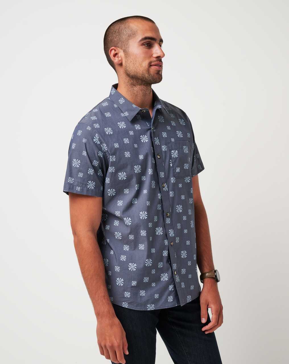 Heather Total Eclipse Travis Mathew In The Rough Button-up | ZXEG87241