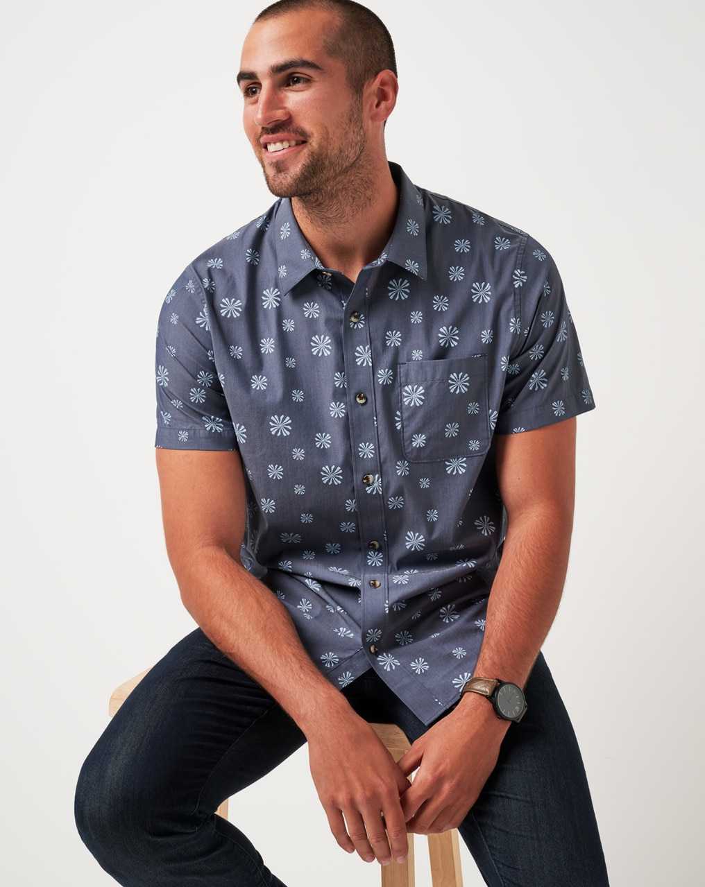 Heather Total Eclipse Travis Mathew In The Rough Button-up | ZXEG87241