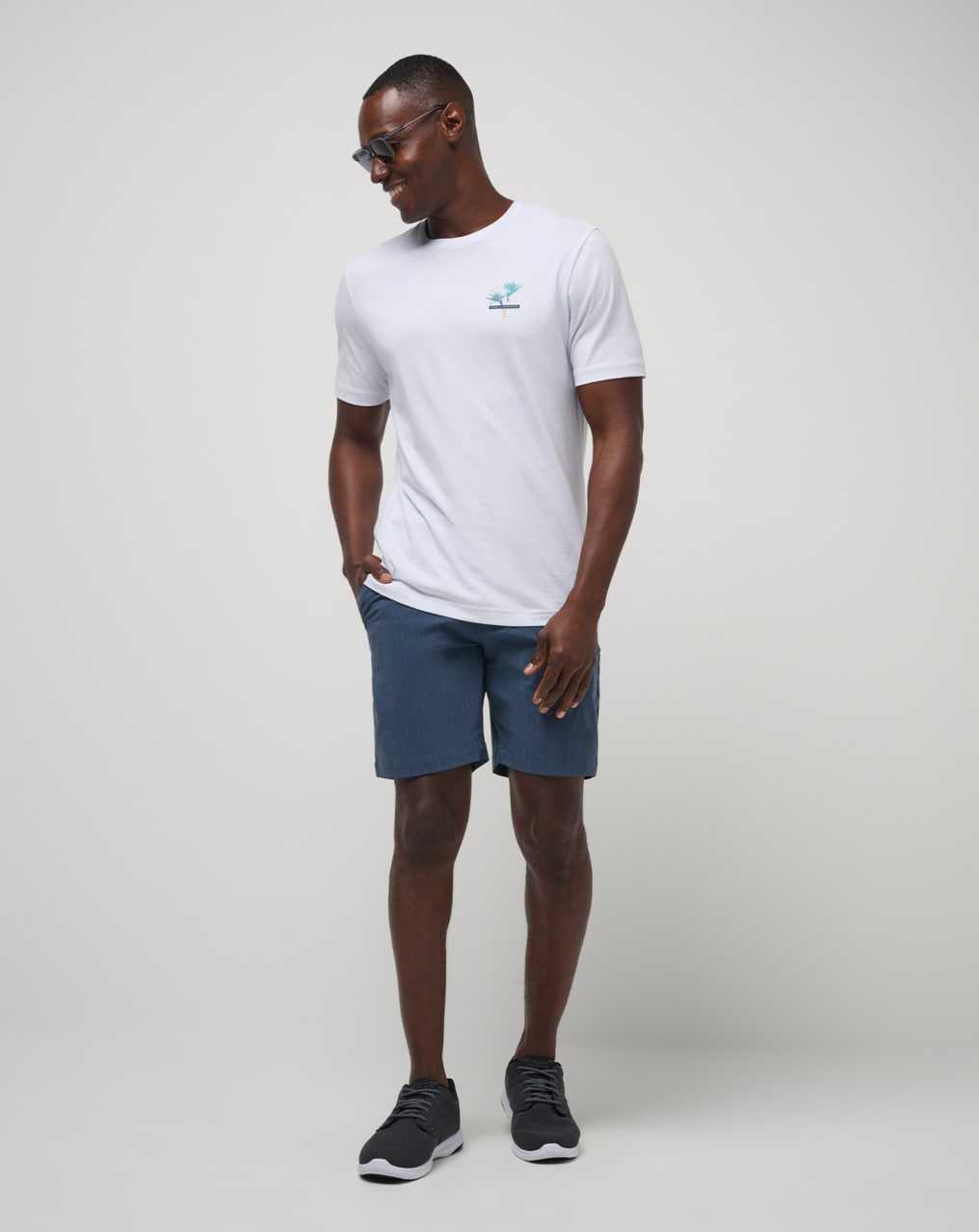 Heather Total Eclipse Travis Mathew Tech Chino Pocket Short 8in | SWHK15243