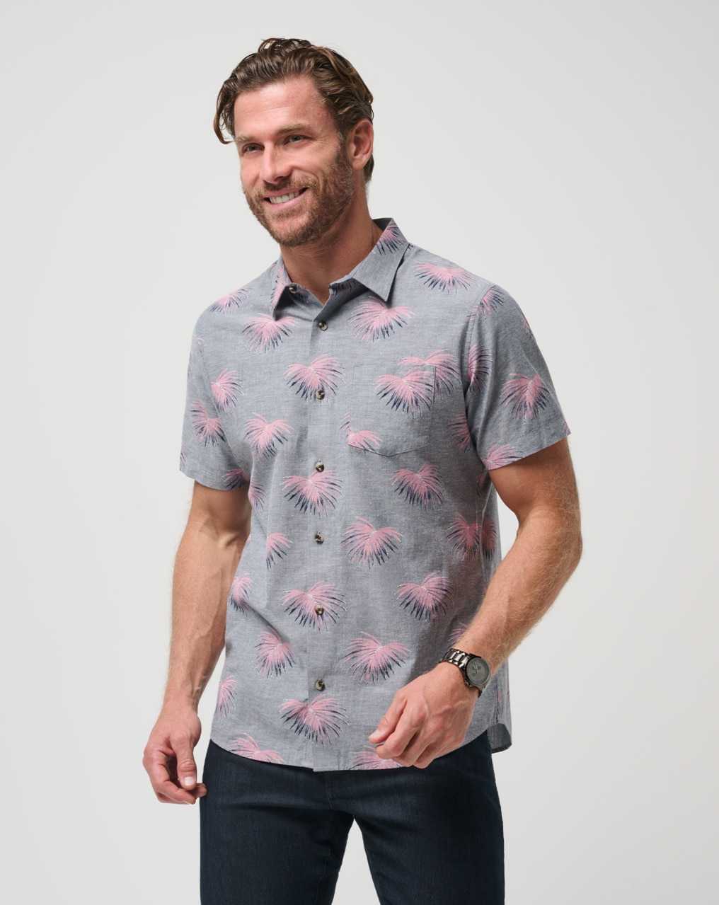 Heather Total Eclipse Travis Mathew Tip Me Over Button-up | VDYM85349