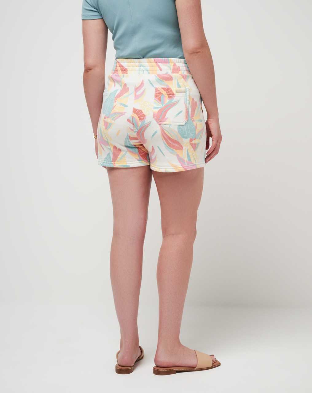 Ivory Multi Travis Mathew Tiki Tipsy Cloud Fleece Short | FVOK46857