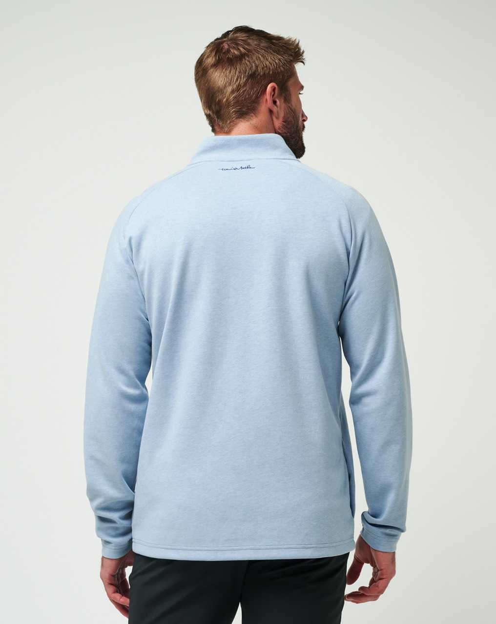 Light Blue Travis Mathew Upgraded Quarter Zip | FDEL81495