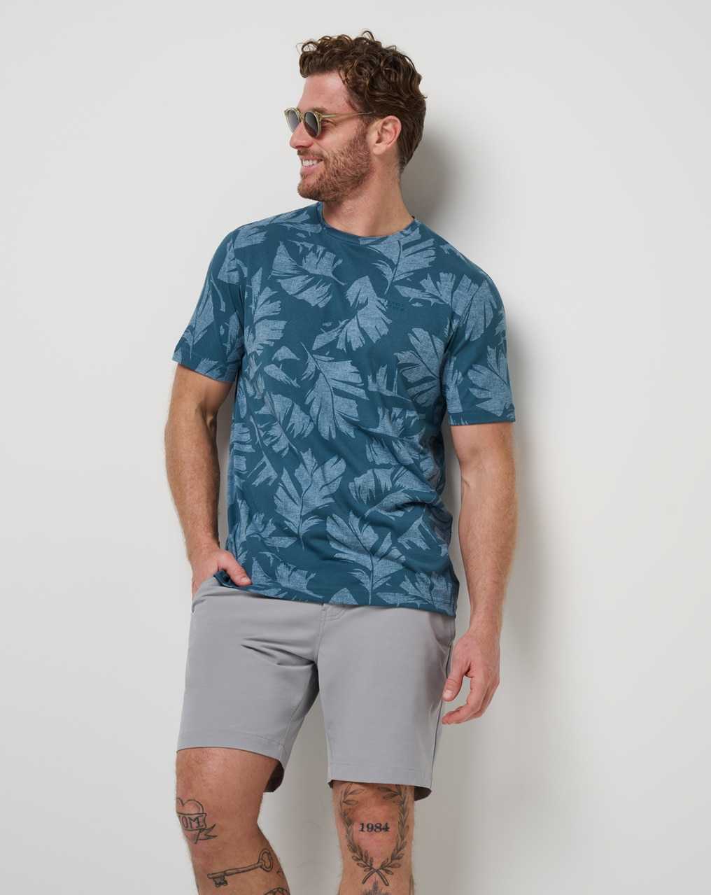 Light Teal Travis Mathew Travel Tip Tee | OWIF83201