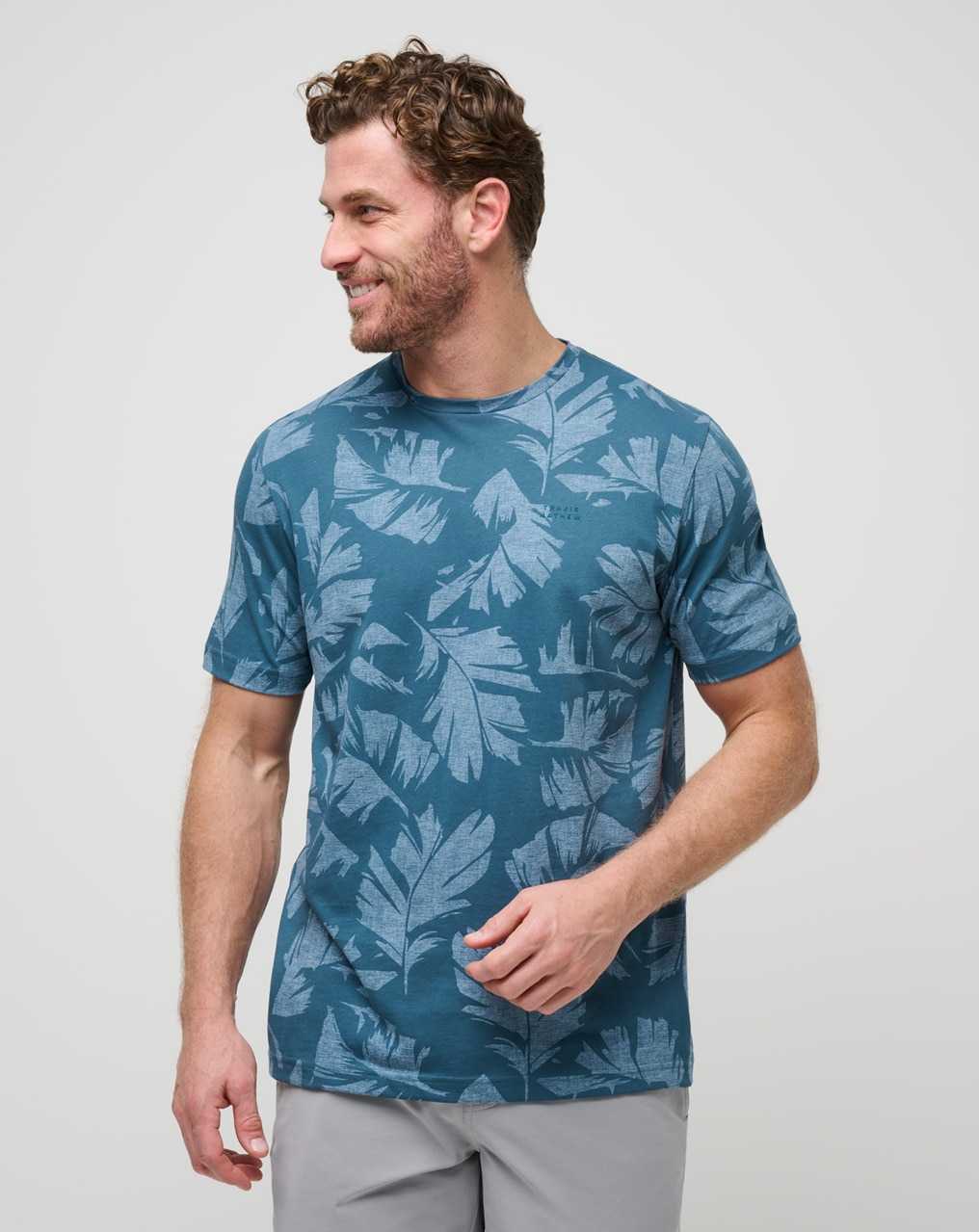 Light Teal Travis Mathew Travel Tip Tee | OWIF83201