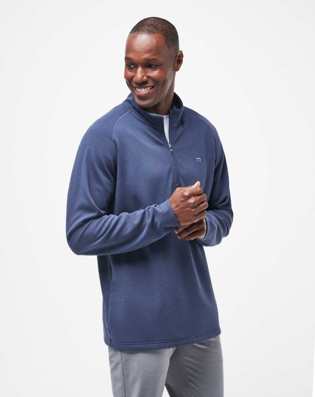 Navy Travis Mathew Upgraded Quarter Zip | OFPT27951