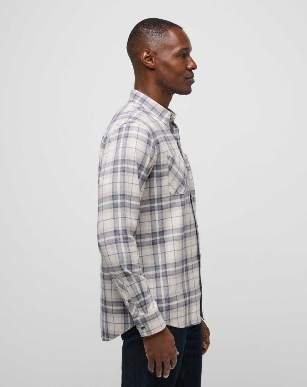 Oxford Tan/Plum Travis Mathew Cloud Flannel Plaid Button-up | TKZH76143