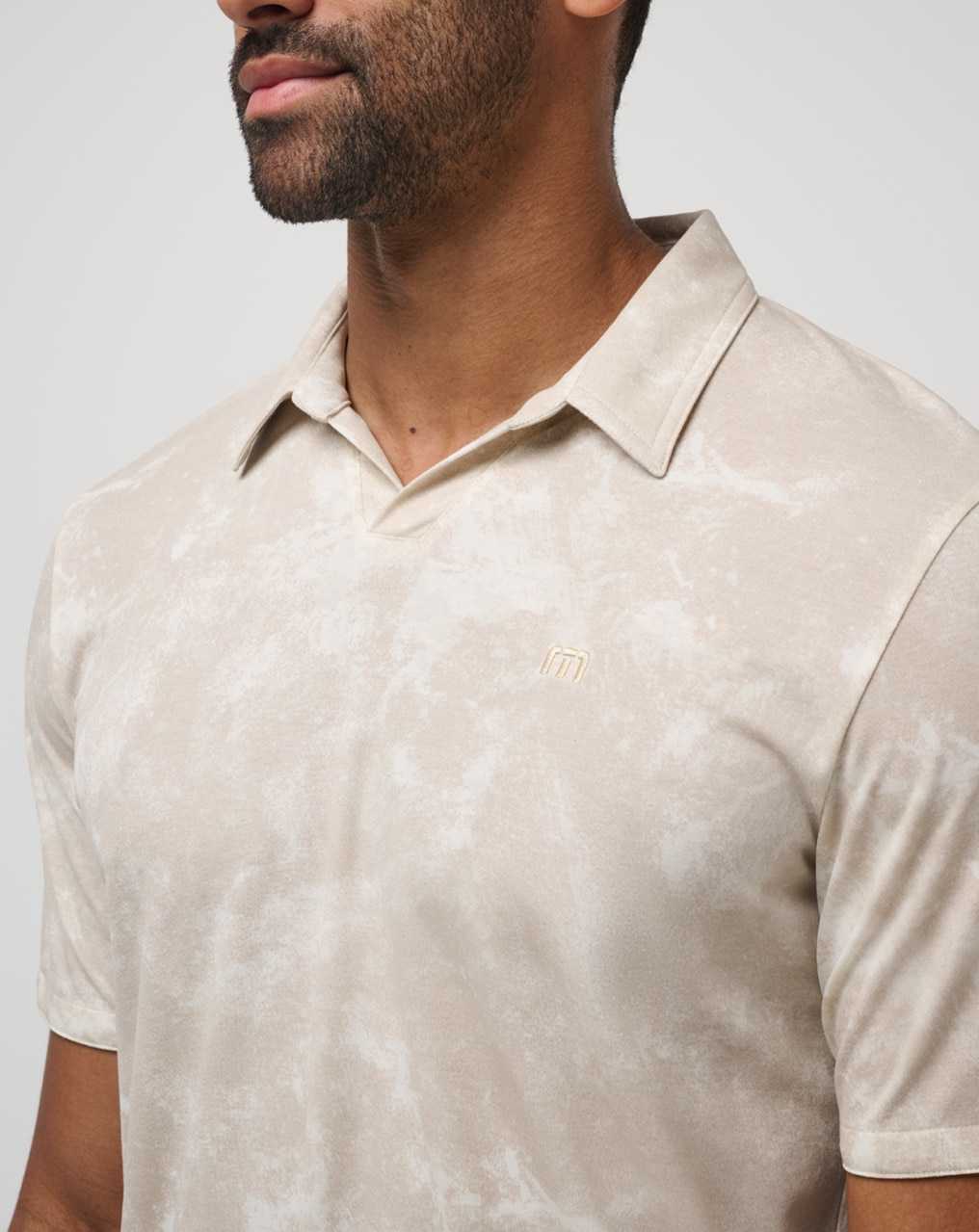 Oxford Tan Travis Mathew Barrel Break Polo | XVQJ20697