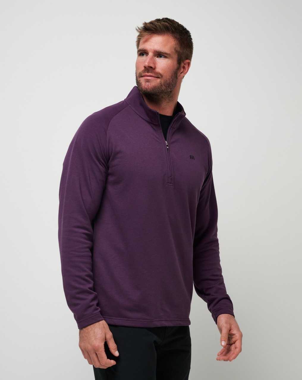 Plum Travis Mathew Upgraded Quarter Zip | QEXG52697