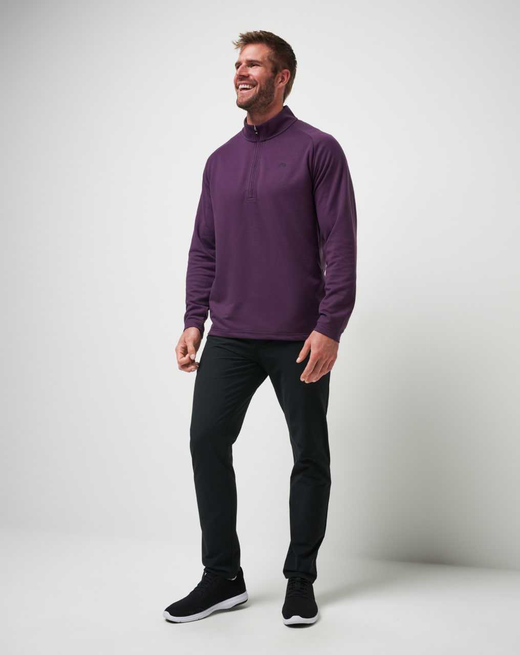 Plum Travis Mathew Upgraded Quarter Zip | QEXG52697