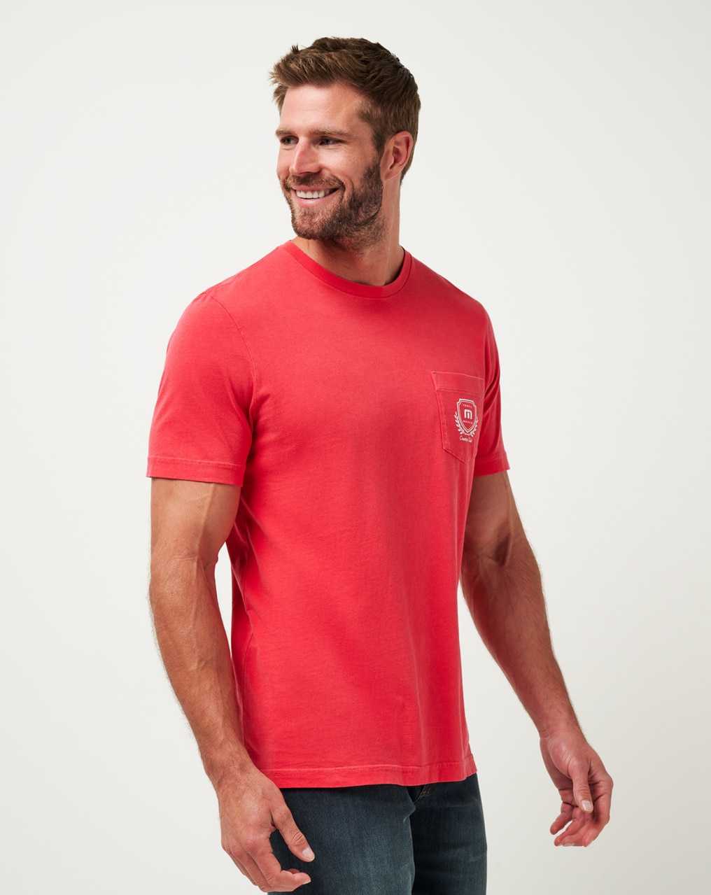 Red Travis Mathew Local Favorite Tee | WCXO34079