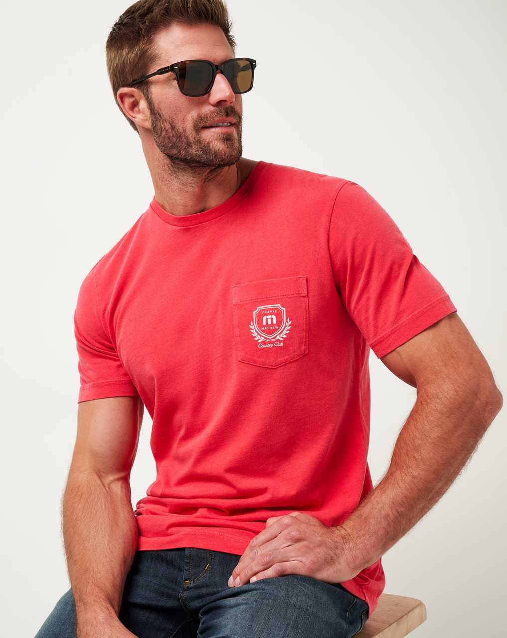 Red Travis Mathew Local Favorite Tee | WCXO34079