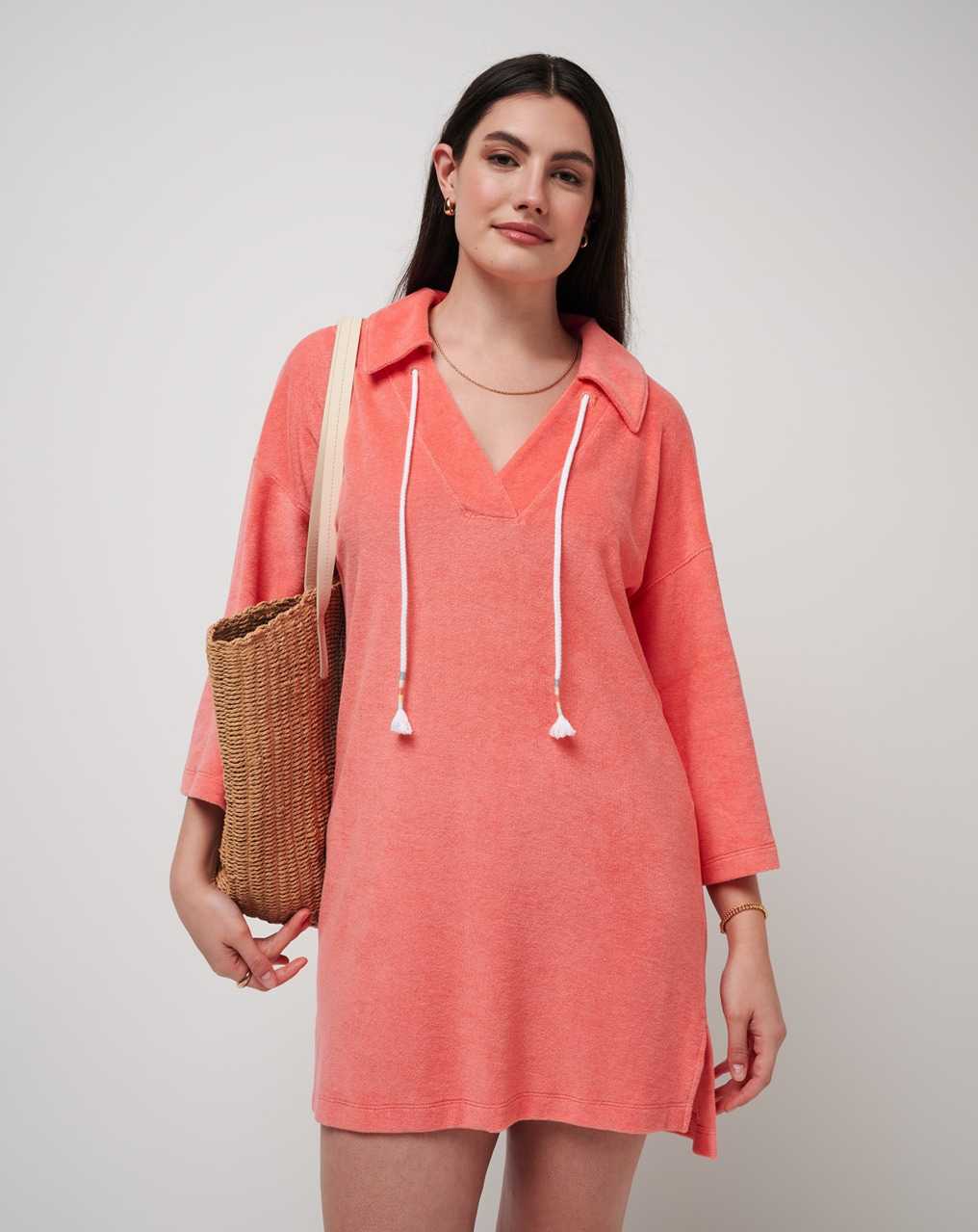 Shell Pink Travis Mathew Brunch Me Baby Terry Dress | JDPO40826