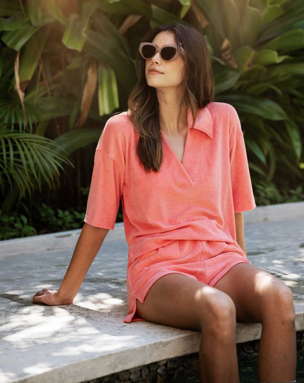 Shell Pink Travis Mathew Morning Rays Baby Terry Top | FRUC67312