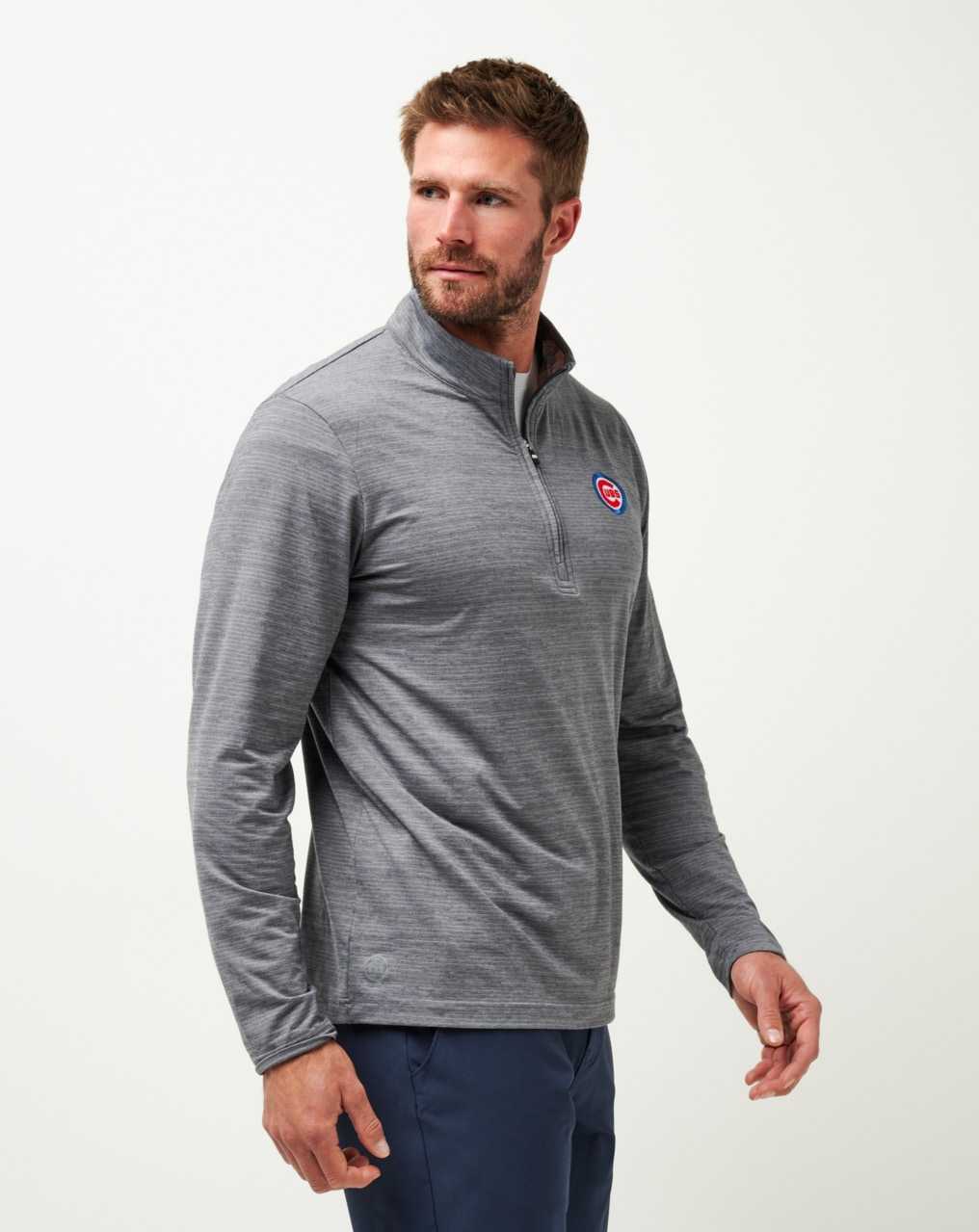 Sleet/Quiet Shade Travis Mathew Chicago Cubs The Heater Quarter Zip | DXVJ43719