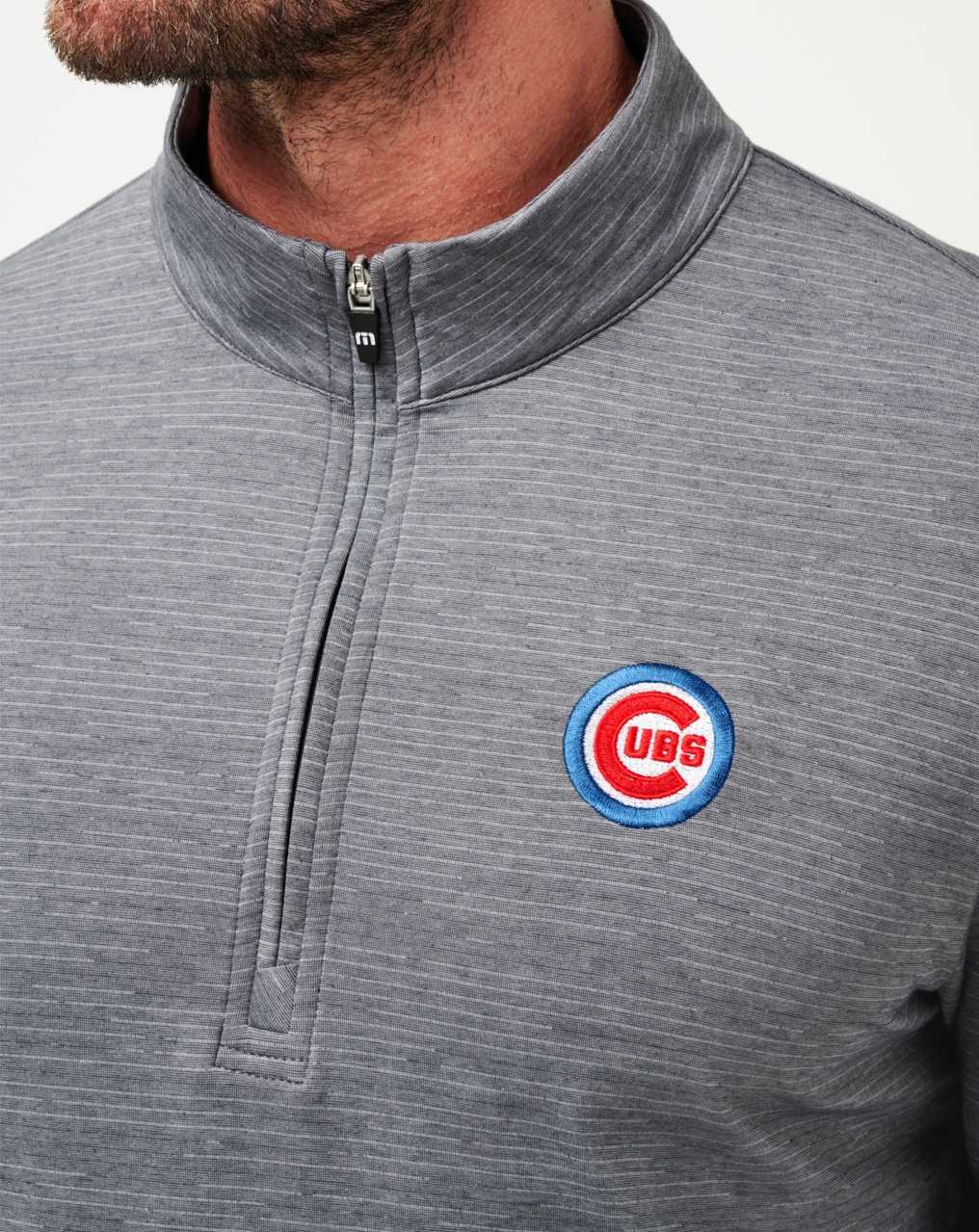 Sleet/Quiet Shade Travis Mathew Chicago Cubs The Heater Quarter Zip | DXVJ43719