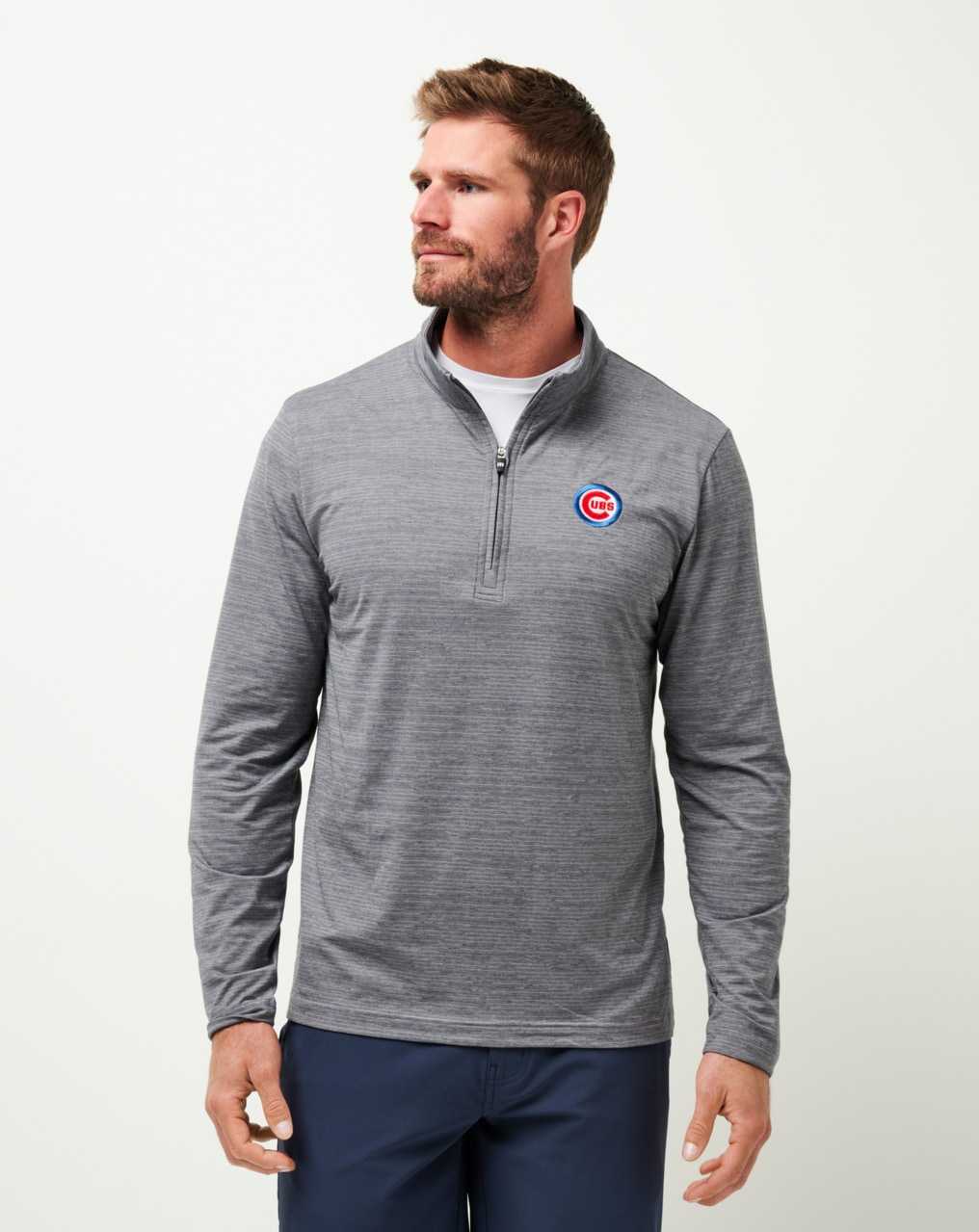 Sleet/Quiet Shade Travis Mathew Chicago Cubs The Heater Quarter Zip | DXVJ43719