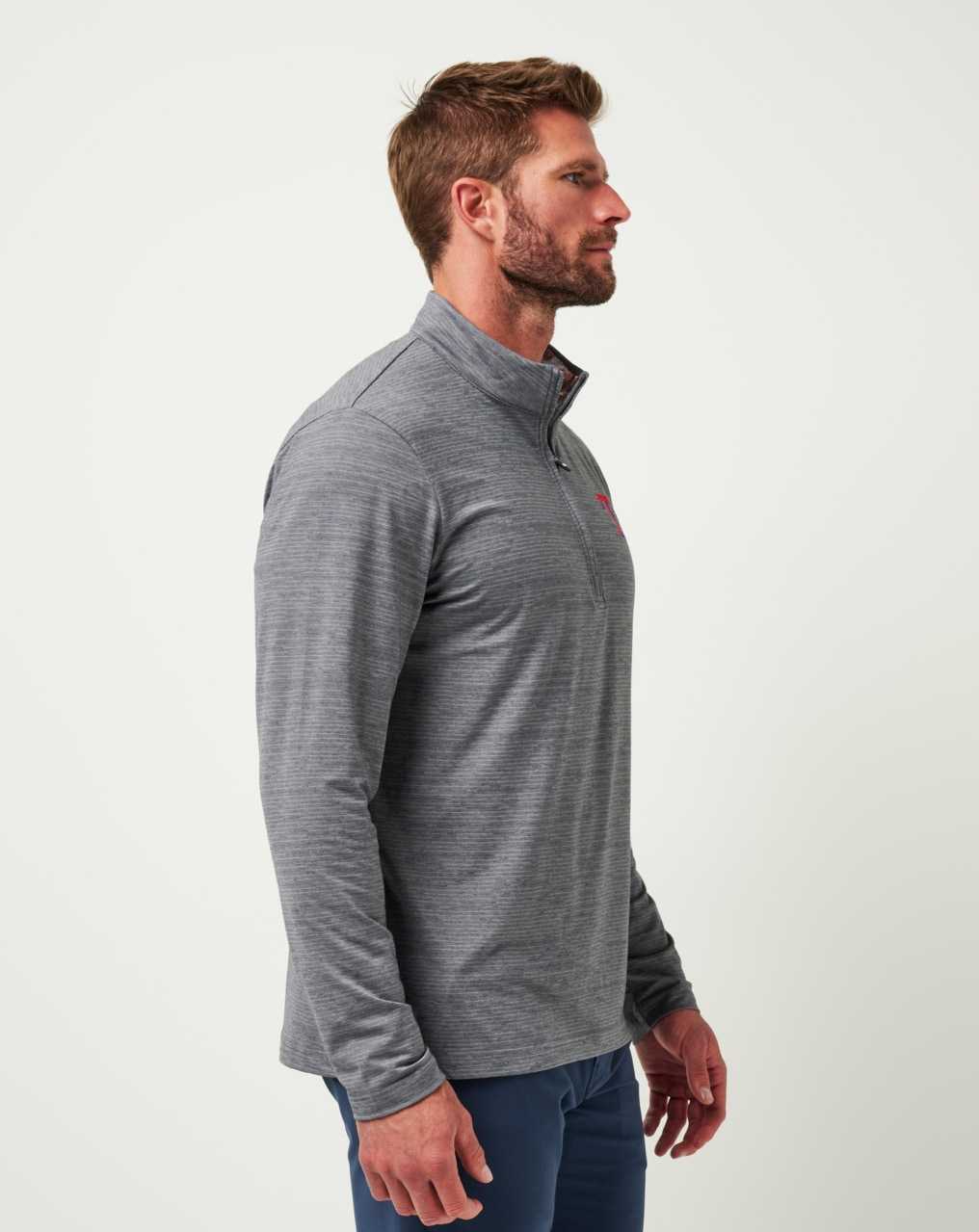 Sleet/Quiet Shade Travis Mathew Texas Rangers The Heater Quarter Zip | RBDJ46281