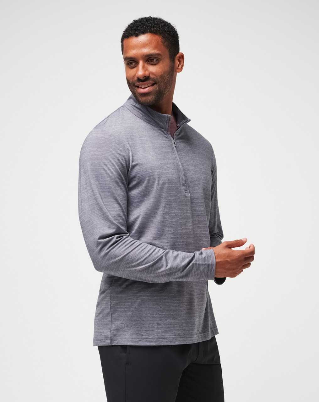 Sleet/Quiet Shade Travis Mathew The Heater Quarter Zip | BOES06478