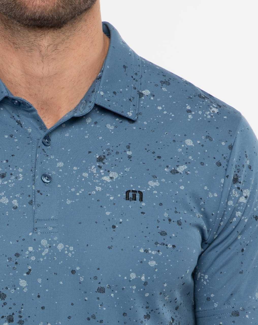 Stellar Blue Travis Mathew Splatter Print Polo | XGDN45820