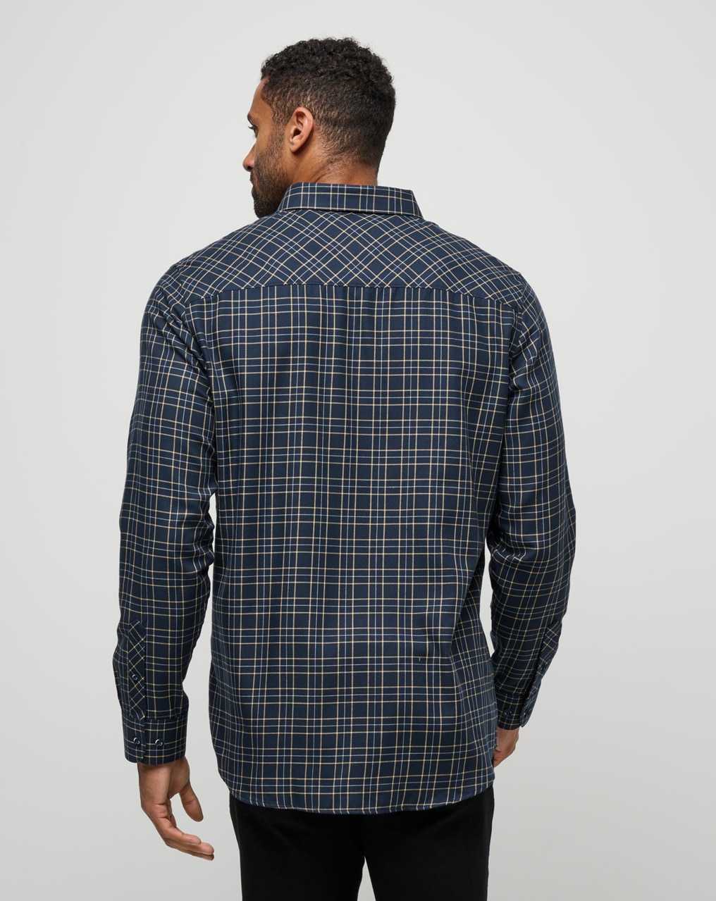 Total Eclipse/Apricot Travis Mathew Cloud Flannel Plaid Button-up | QMZG23154