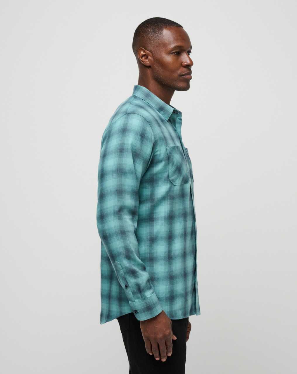 Total Eclipse/Cameo Travis Mathew Cloud Flannel Plaid Button-up | NOMR76524