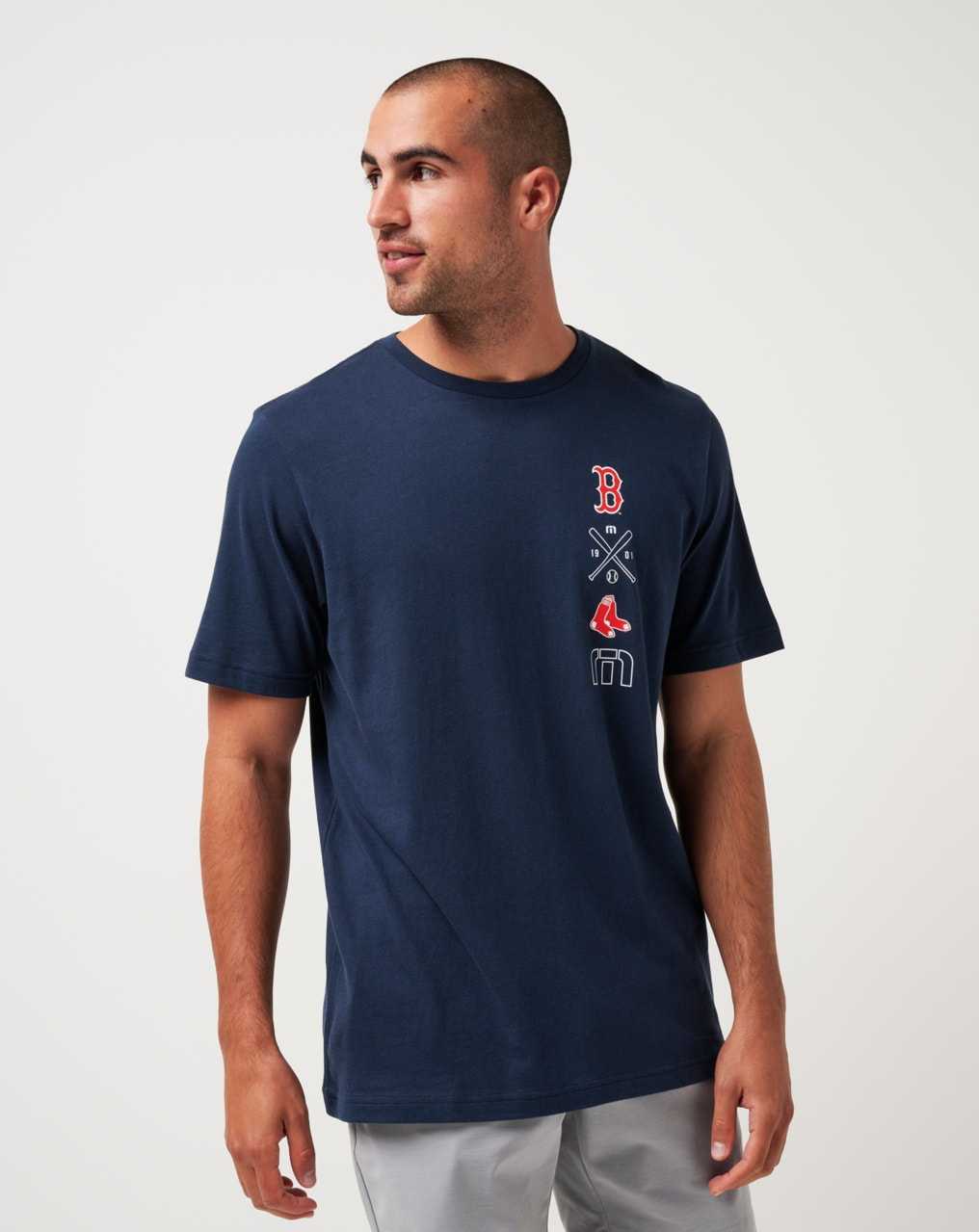 Total Eclipse Travis Mathew Boston Red Sox Sunset Slam Tee | PELV82076