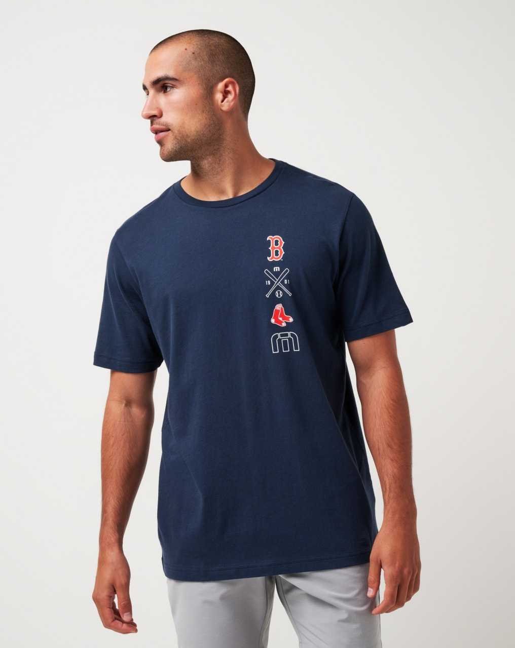 Total Eclipse Travis Mathew Boston Red Sox Sunset Slam Tee | PELV82076