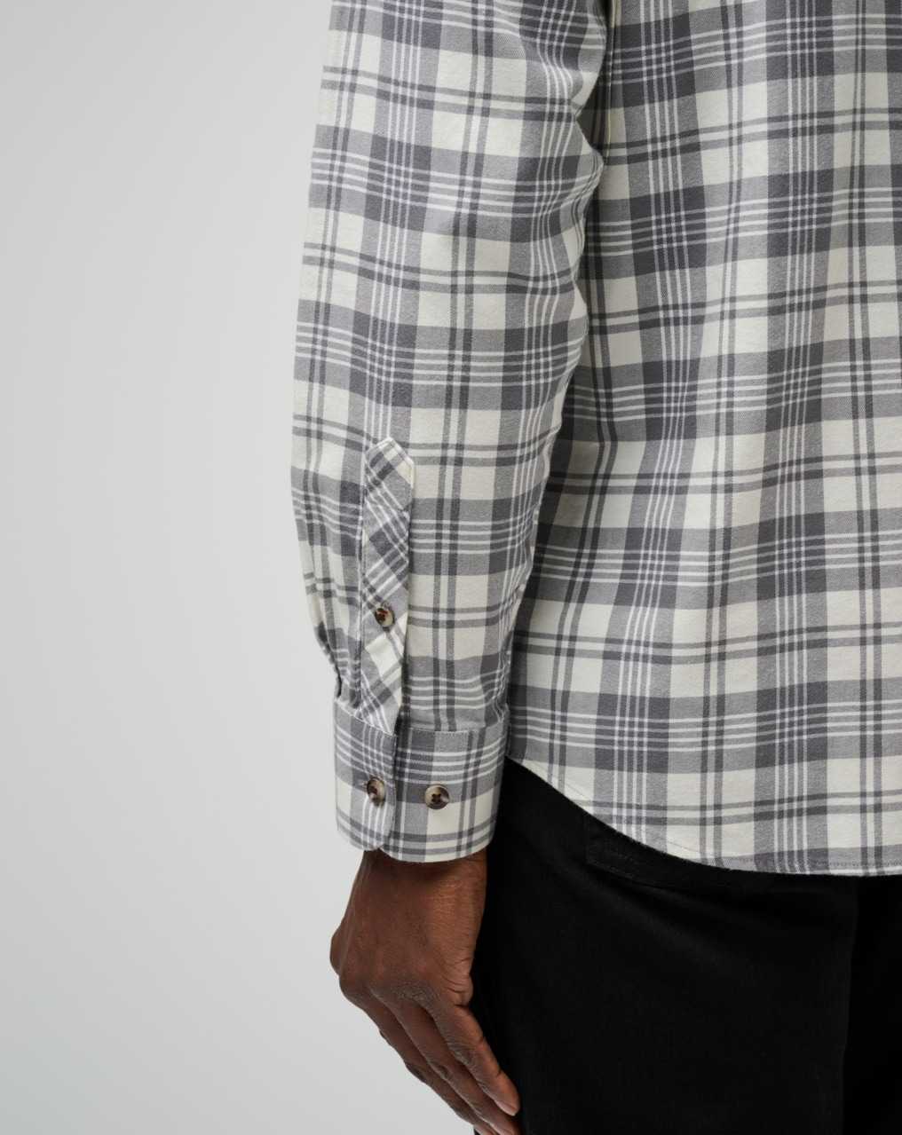 Vanilla Ice/Quiet Shade Travis Mathew Cloud Flannel Plaid Button-up | KIYR78029