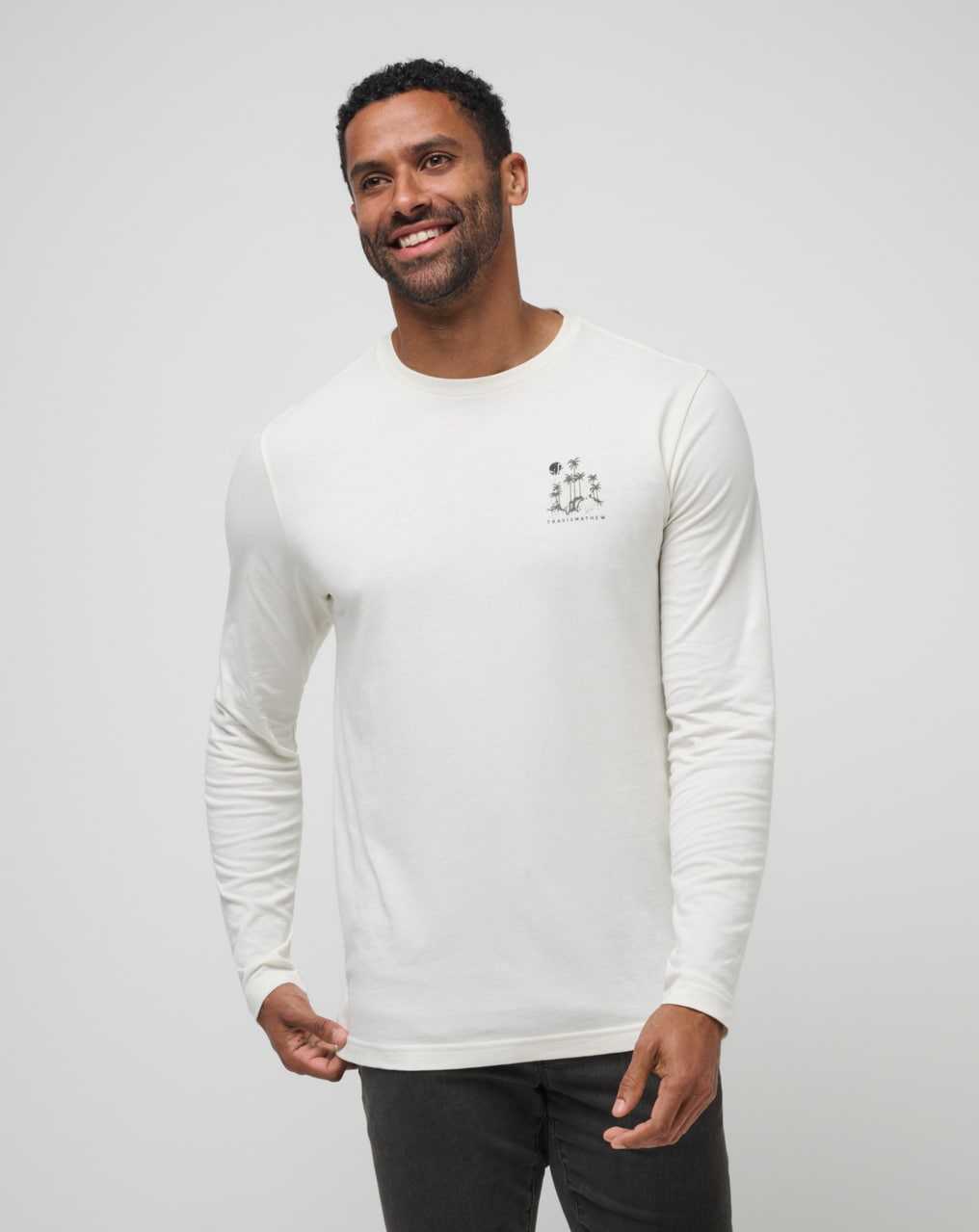 Vanilla Ice Travis Mathew Rolling Waves Long Sleeve Tee | CKBG05917