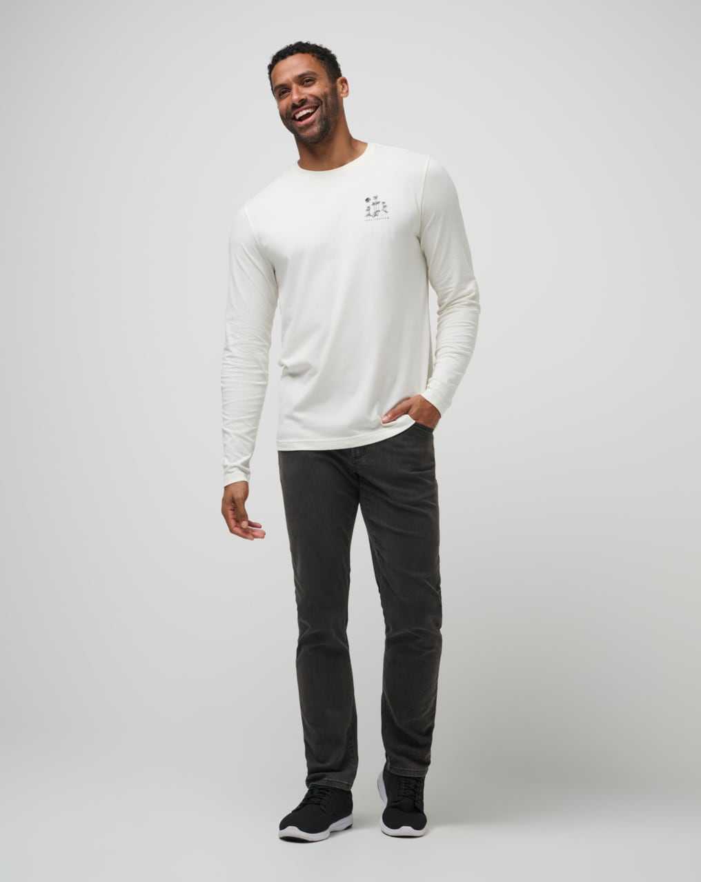 Vanilla Ice Travis Mathew Rolling Waves Long Sleeve Tee | CKBG05917