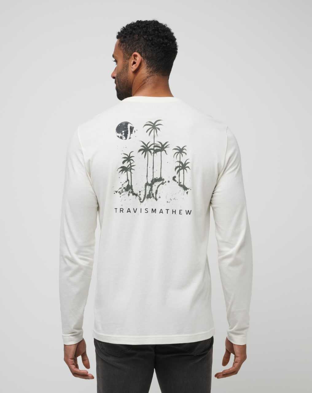 Vanilla Ice Travis Mathew Rolling Waves Long Sleeve Tee | CKBG05917