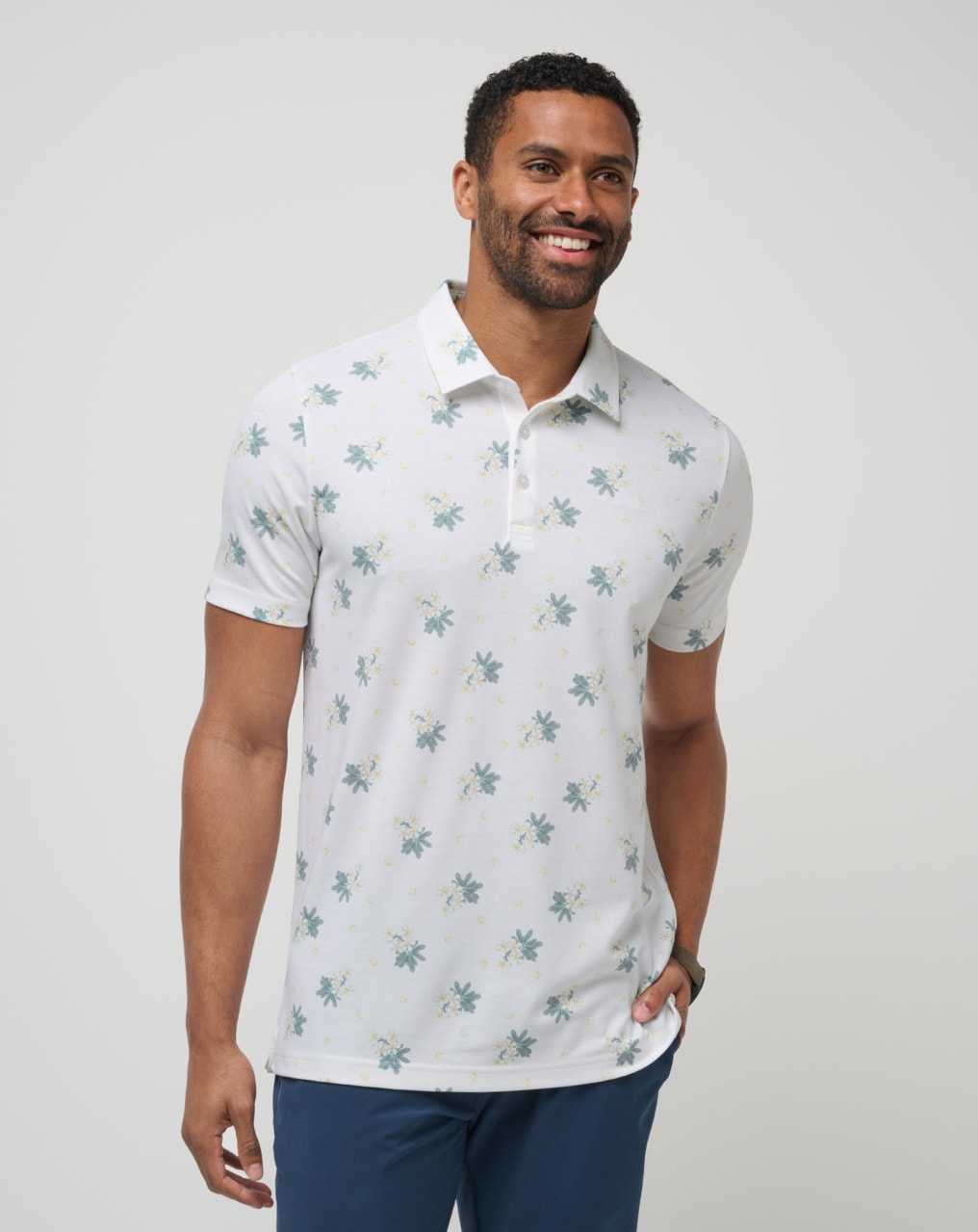 White Travis Mathew Arbor Wave Polo | AGDW48273