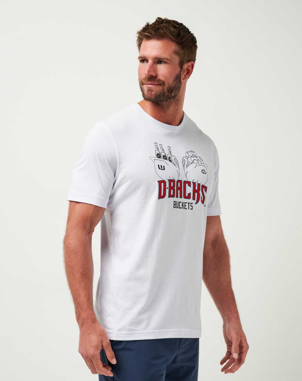 White Travis Mathew Arizona Diamondbacks Strike One Tee | CDUQ16829