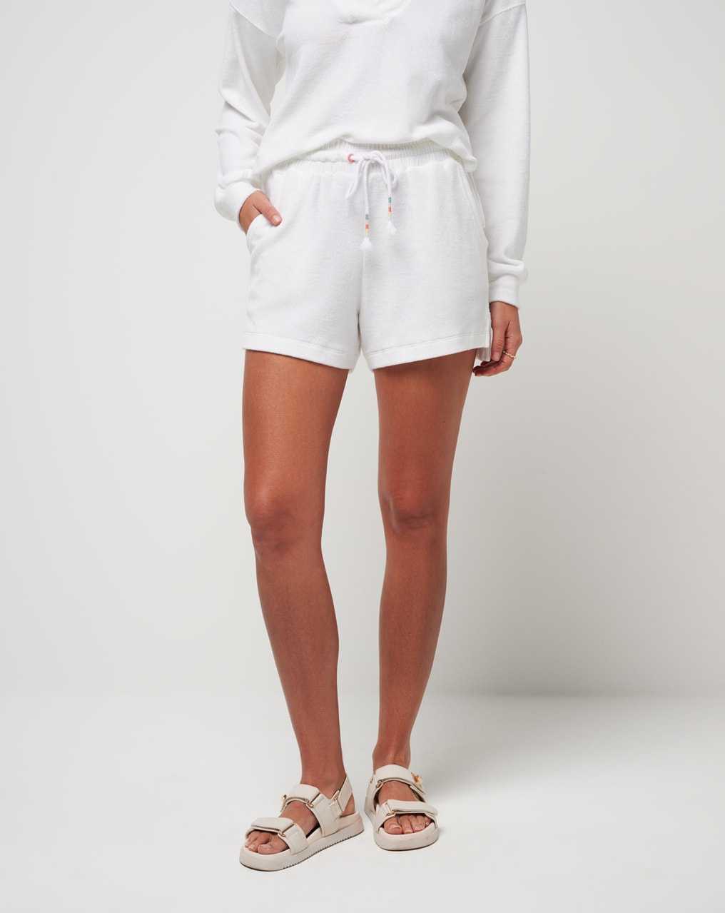 White Travis Mathew Back In The Sun Baby Terry Short | KRIC53246